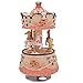 Youtang(TM Clockwork Mechanism 3-Horse Carousel Music Box Melody Carrying You from Castle in The Sky(Laputa)(Multicolor)