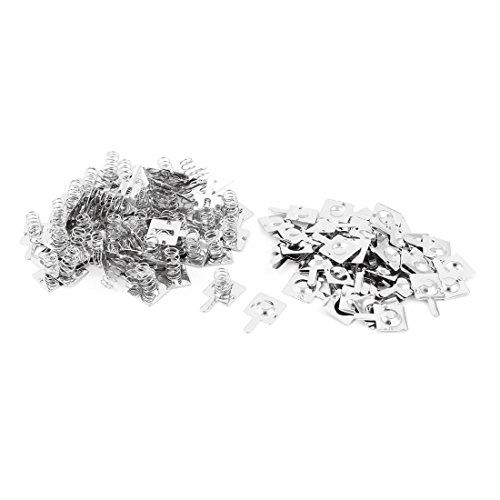 50 x Silver Tone AA Battery Positive Negative Conversion Spring Plate