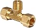 Anderson Metals Brass Tube Fitting, Tee, 1/4