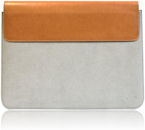 LOE 13.3 Inch PU Leather Carrying Laptop Notebook Sleeve Bag For Apple New Macbook, iPad Pro 12.9, Ultrabook Gray