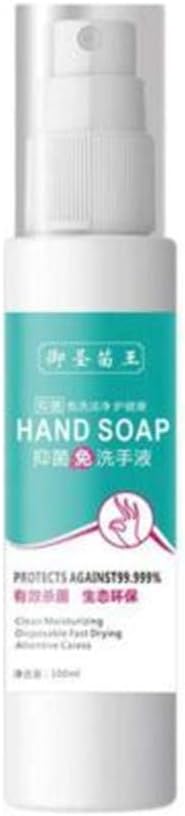 Mapsoul 100ML Disposable Hand Sanitizer, Instant Antibacterial Hand Sanitizer Gel, No Washing Portable Liquid Hand Soap Disinfectant Cleaning Spray Hand Lotion Long-Lasting Sterilization