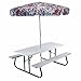 Lifetime 80215 Folding Picnic Table, 6 Feet, White Granite