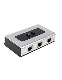 2Port RJ45 Gigabit Ethernet RJ45 rojo divisor de interruptor Selector caja 109.4 yardas   3,280.8 pies