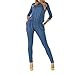 Abody Women Jumpsuits and Rompers Long Sleeve Side Pockets Elastic Waist Rompers