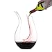 Momstir Wine Decanter U-Shaped Horn Design Carafe 1750ml Hand Made Crystal Wine Aerator with Dual Head Modern Oxidizer - Gift for Wine Lovers