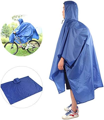フード収納袋付きレインポンチョ 巾着フード付き防水緊急再利用可能レインコート 屋外コンサート スポーツ キャンプ オートバイ用 現品 ハイキング