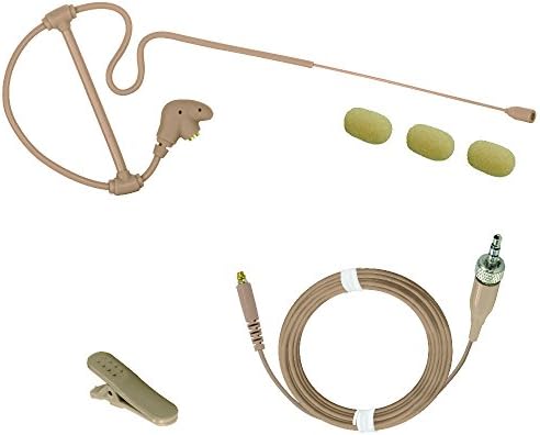 HEIMU Patented Single Ear Headworn Microphone (Single ear patent MIC+for Sennheiser Connector Cable, Skin)