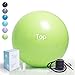 Top Balance Anti-Burst Exercise Ball (Green, 65cm), Extra Thick Construction Supports up to 1000 lbs, Used for Fitness/Yoga/Ball Chair/Birthing with Easy to Inflate Foot Pump (Office & Home & Gym)
