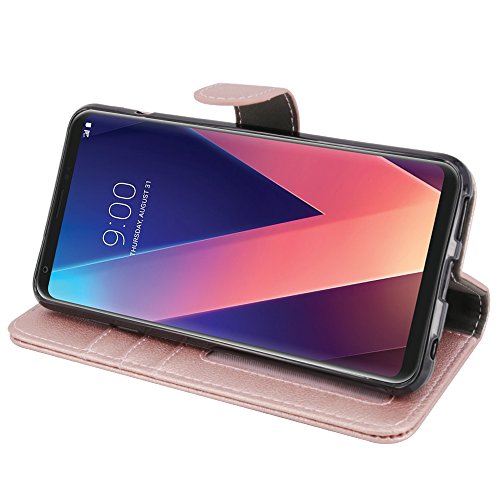image for LG V30 Case, TAURI [Stand Feature] [PU Leather] Wallet Case with Card 