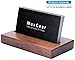 MaxGear Business Card Holder for Desk Wood Business Card Display Holders Professional Business Card Holder Stand Desk Cards Display Holder for Home and Office, 2.3 x 4.3 x 0.6 inches, Walnut, Square