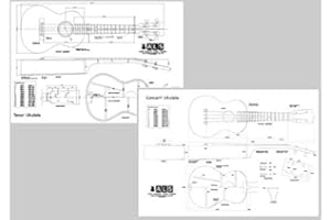 LUTHIERS SUPPLIES Set of 2 Plans - Concert & Tenor Ukuleles - Full Scale Prints