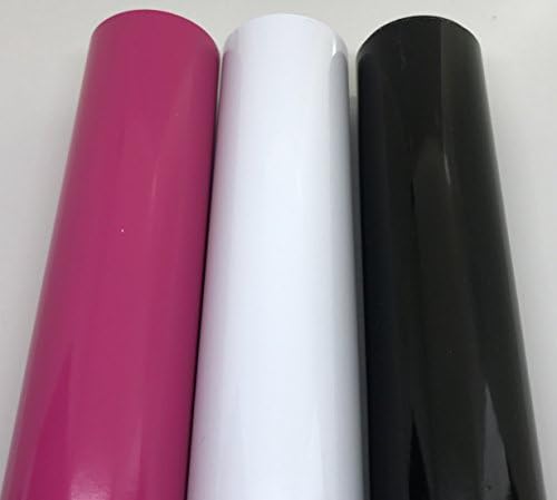 Oracal 651 White Pink and Black Glossy 5 foot rolls