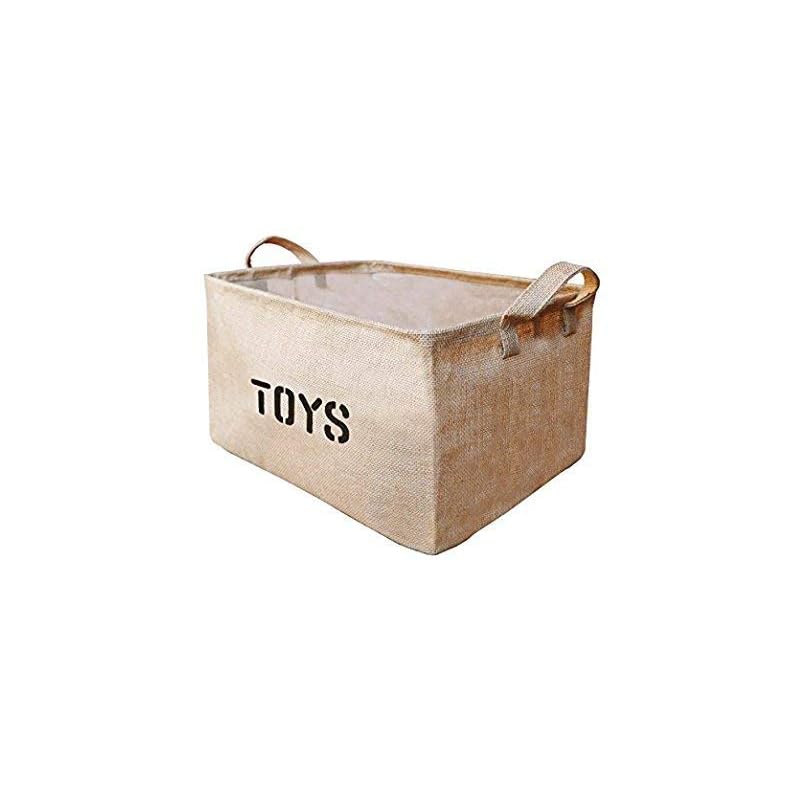 YD Youdepot Toy Box,Large Toy Organizer Boxes,Jute Storage Bin,Storage Basket – for organizing Kids Toys, Baby Clothing…