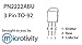 microtivity Pack of 4 2N2222 NPN Bipolar Amplifier/Switching Transistors