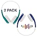 ONANOFF BuddyPhones Connect, Volume-Limiting Kids Headphones, Foldable, Durable, Built-in Audio Sharing Cable with in-Line Mic, Best for Kindle, iPad, iPhone and Android Devices, Blue and Green