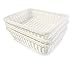 Colorbasket Rectangular Thick Trim Storage Basket, (White)