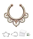 Rose-Gold-Plated-Flower-Petals-516-Hoop-NonPiercing-Fake-Septum-Hanger-515RN