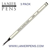 3 Pack - Schmidt 5888 Black Medium Rollerball Metal Refill