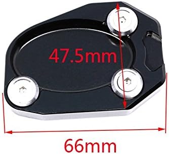 Motorcycle Kickstand Side Stand Extension Plate Pad for KAWASAKI Z1000 Z1000SX ZX10R ER6N ER6F NINJA650 ZX6R (Black)