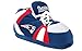 Happy Feet Mens y Womens NFL Sneaker, LG - W 8-10, M 7-9, New England Patriots Slippers