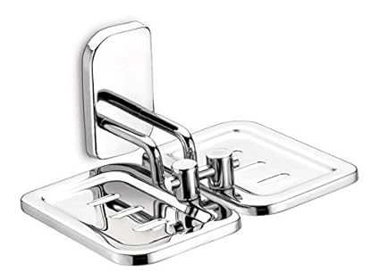 Dazzle DG315 Steel Double Soap Stand (Silver)