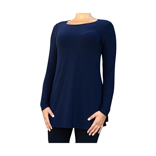Sympli Womens Ideal Tunic Go to Classic Long Sleeves