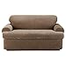 Surefit Stretch Pique 3-Piece - Sofa Slipcover - Taupe