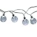 INST New Version 14.3Ft 30 LED Crystal Ball Solar Powered Outdoor String Lights for Outside Garden Patio Party Christmas (White)