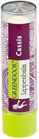 Greendoor Lippenbalsam Cassis, Lippenpflege-Stift mit BIO Jojobaöl, Naturkosmetik Lip-Butter, natürlicher Lippen-Balm, Natur Pflege + Schutz, Pflegestift für Kuss-Lippen, Geschenk