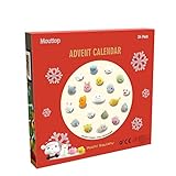 Advent Calendar 2019 Christmas Countdown Calendar 24Pcs Mochi Squishy Animals Including Santa Non-Toxic Relief Stress Surprise Every Day for Kids and Adults