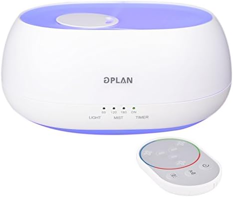 GPLAN Aromatherapy Essential Oil Diffuser 500ml Ultrasonic Cool Mist Humidifier Diffuser with Remote Control to Mist/Timer/Colorful Lights for Home Office Bedroom Yoga Spa