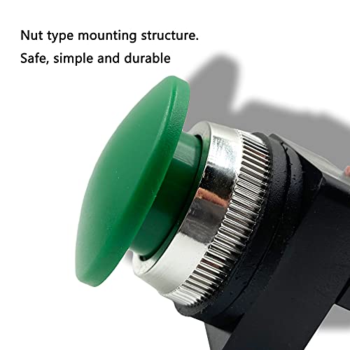 AC 250V 6A 1NO 1NC DPST Momentary Mushroom Head Push Button Switch