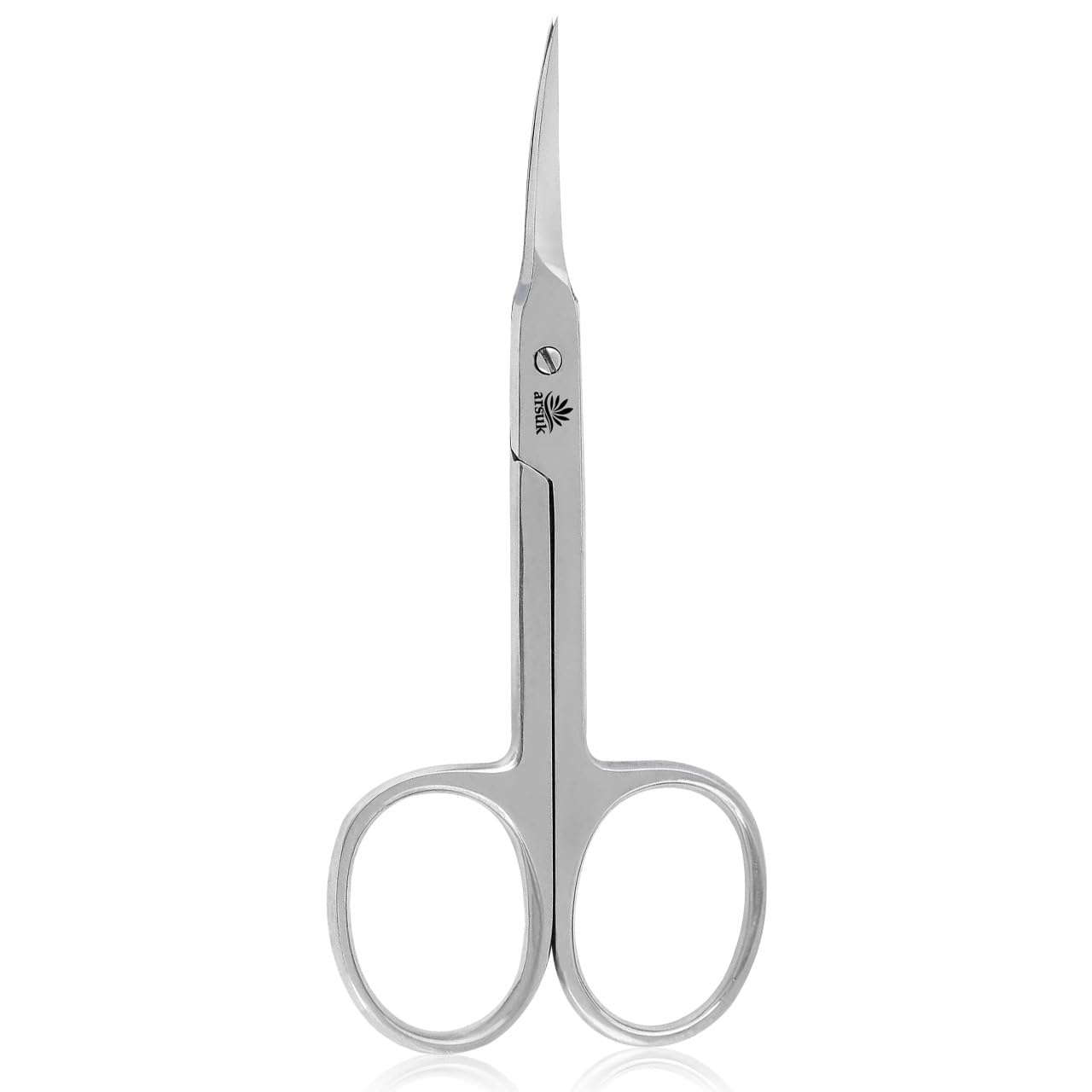 ARSUK Precision Nail Cuticles Scissors - Stainless Steel Fine-Tip Small Scissors for Eyebrows, Facial Hair, Manicure Grooming, Eyelashes, Baby Nails, Cuticle Tool 3.74" (9.5cm)