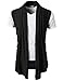 H2H Men's Shawl Collar Sleeveless Cardigan with No Button CHARCOAL US L/Asia XL (KMOCASL01)