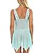 Hotme Women V Neck Floral Lace Lingerie Set Open Front Sexy Sheer Babydoll Mesh Chemise Green