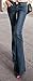 AvaCostume Women's Retro Slim Fit Bell-Bottom Wide Flared Jeans