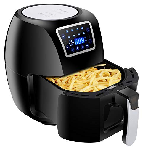 Ergo Chef USA MY AIR FRYER Large 5.8-Quarts Electric Air Fryer XL Powerful 1700 WATTS Includes 7 Accessories and Recipes