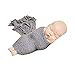 Vemonllas Luxury Stretch Newborn Boy Girl Baby Photography Props Wrap Yarn Cloth Blanket (Grey)