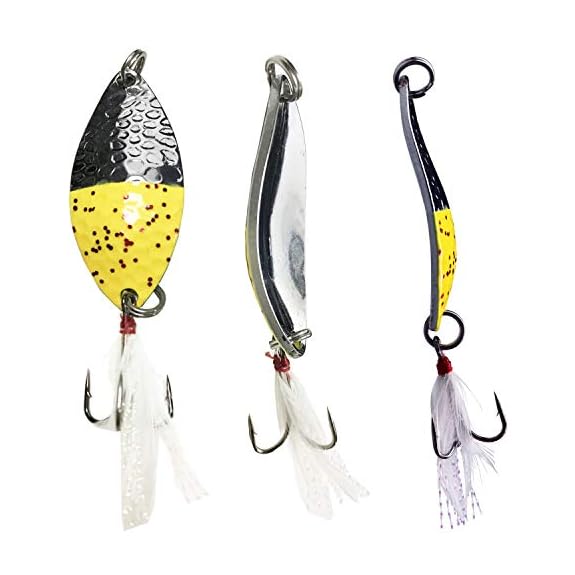 Pack De 5 Leurres Cuillères Métalliques Pour Pêche – Truite, Brochet, Perche – Poids 20g