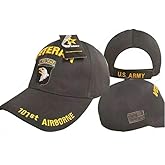 Trade Winds U.S. Army 101ST Airborne Veteran Insignia Black Embroidered HAT Cap Licensed