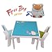 labebe Wooden Activity Table Chair Set, Kid Table Set with 2 Chairs Table for 1-5 Years Toddler, Baby Table Toy/Room Table/Learning Table Cover/Kid Bedroom Furniture/Child Furniture Set/Kid Desk Chair