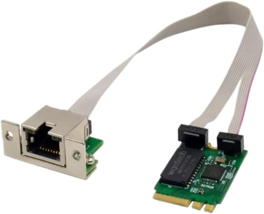 Lodokdre M.2 A+E 2.5G Ethernet Adapter 2.5G 1G 100M Multi-Gigabit Network Card