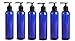 8 Oz Plastic PET Bullet Bottle (Blue) with Pump Dispenser (Set of 6)