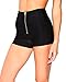 iHeartRaves High Waisted Zipper Booty Shorts for Women Rave Bottoms Pole Dance Shorts (Black, X-Large)