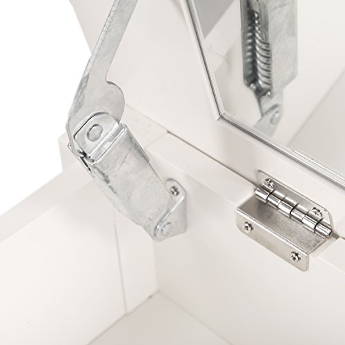 Joveco Makeup Desk Vanity with Flip Top Mirror with Safety Stay Hinge