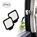 270?? Adjustable Backseats Blind Spot Mirror, Ampper Silicone Cover 3M Adhesive and Magnetic Swivel with Acrylic Lens, Square Convex Mirror for Rear Seat Blind Spot Check (Pack of 2)