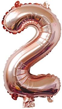40 Inches Rose Gold Number Foil Balloons Large Digit Helium Balloons Wedding Decorations Rose Gold 2 40inch