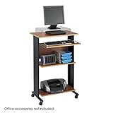 Scranton & Co Standing Wood Workstation in Cherry