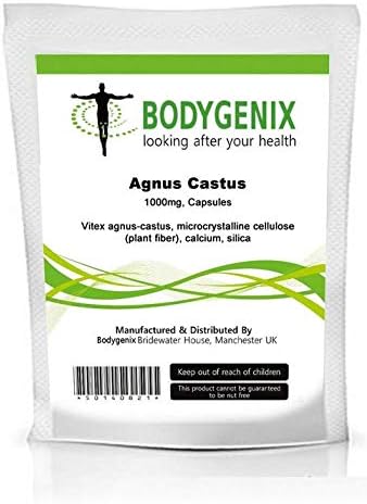 ## BODYGENIX Supplements ## New Pack of"Agnus CASTUS" 1000mg Capsules (Made in UK) [Several Sizes Available] (60)