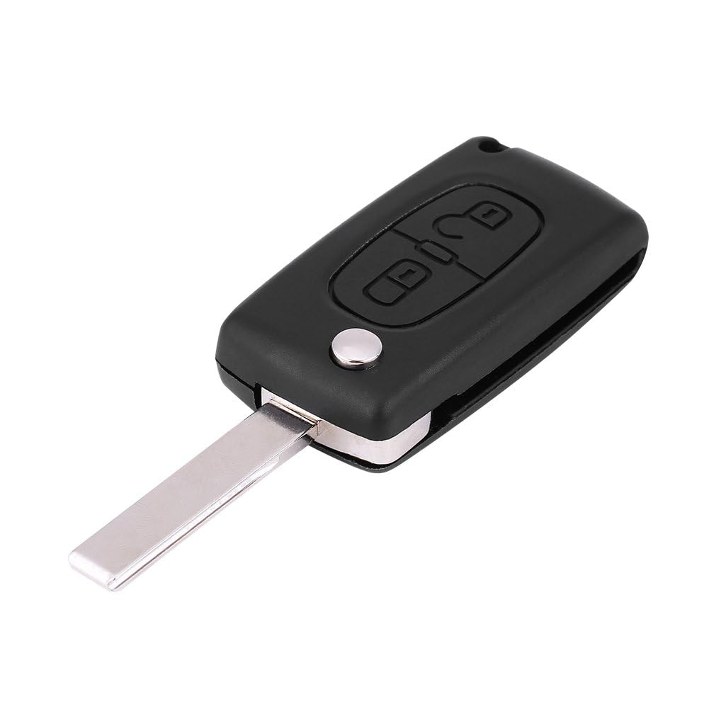 Car Key,2 Buttons Car Remote Key Fob 433MHz W/Uncut Blade for 207 307 308 407 807